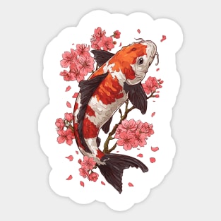 Graceful Japanese Koi Sticker